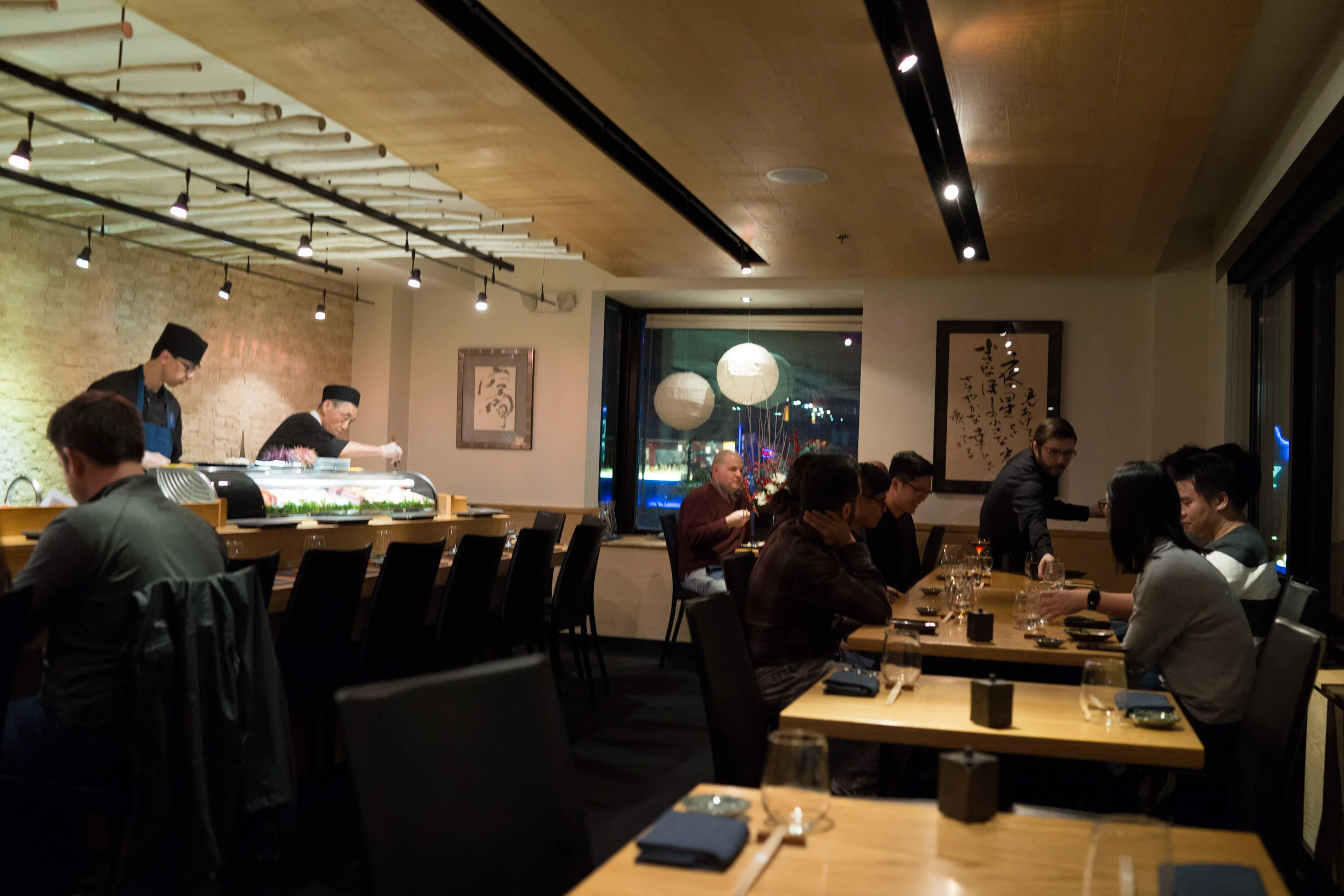 Chef Kashiba working away at this dedicated corner