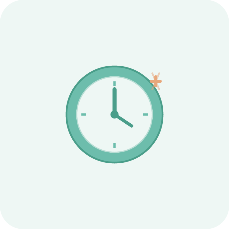 An hourglass with red edges and green sand in the lower chamber.