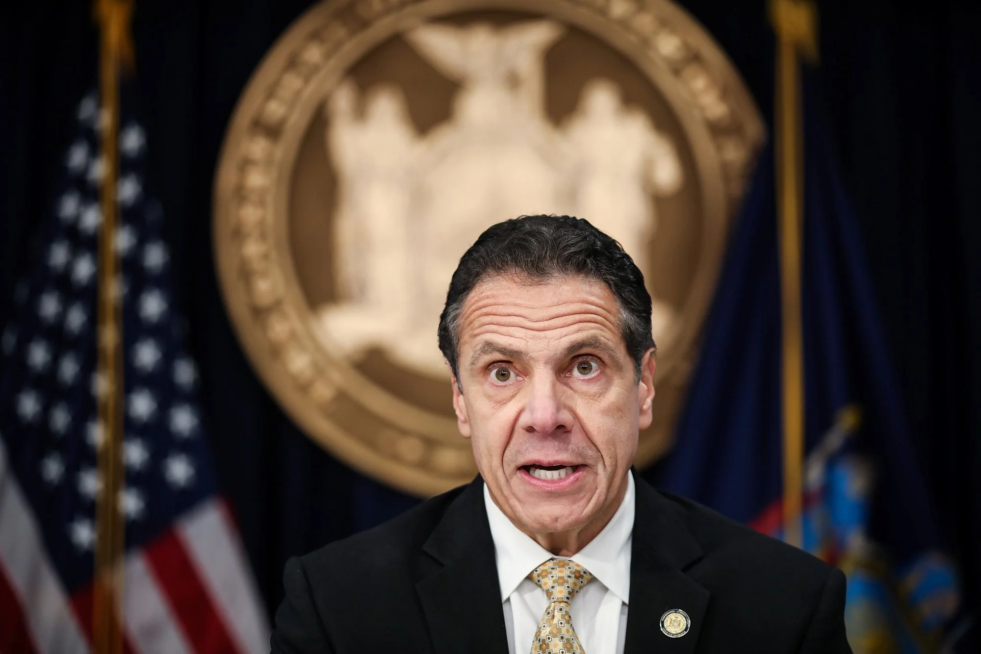 Governor Andrew Cuomo speaks during a news conference in New York on Nov. 13, 2018. *Jeenah Moon / Reuters file