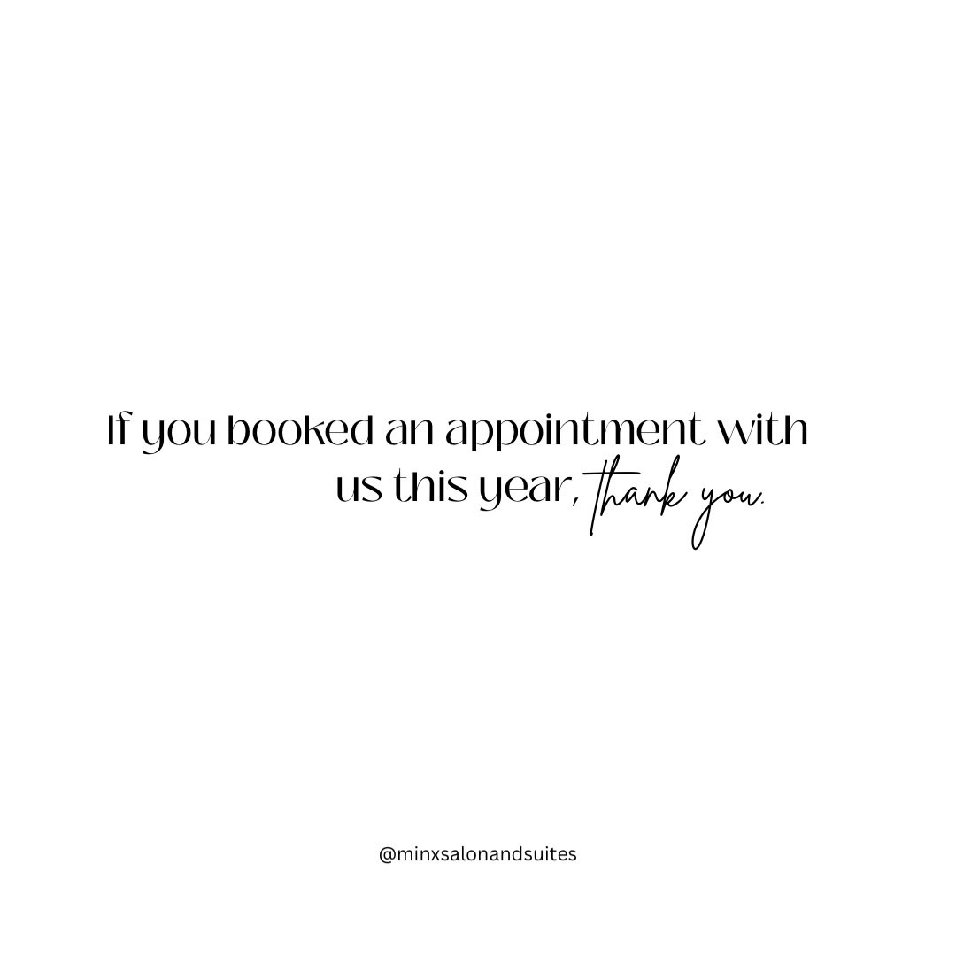 Every appointment, every visit, and every smile means more to us than you know. We&rsquo;re so grateful for your trust and support, and we truly love being part of your self-care moments. Thank you for letting us do what we love &mdash; it truly mean