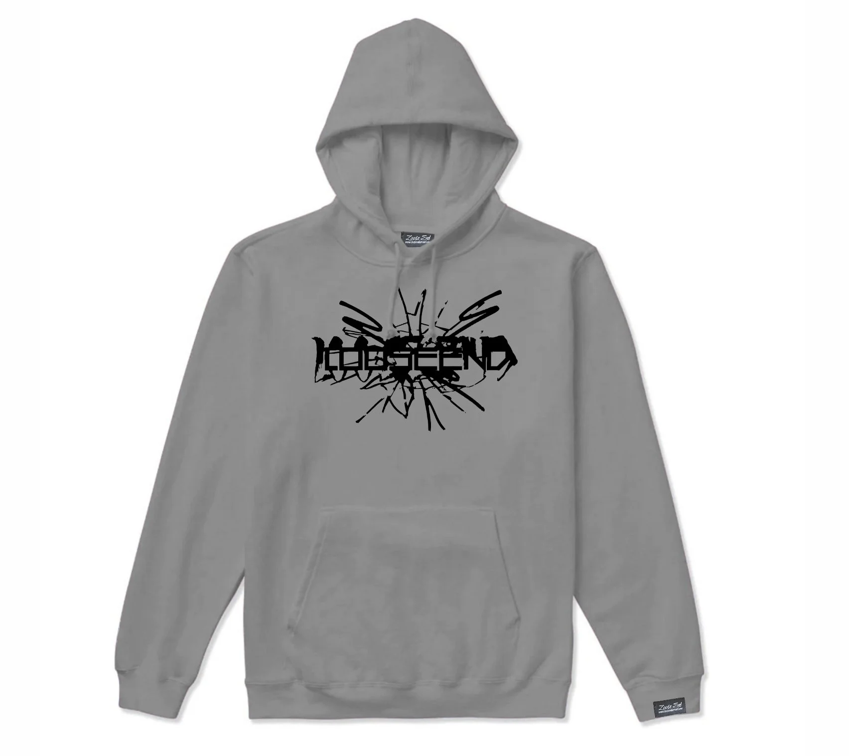 Grey Shattered Glass Hoodie
