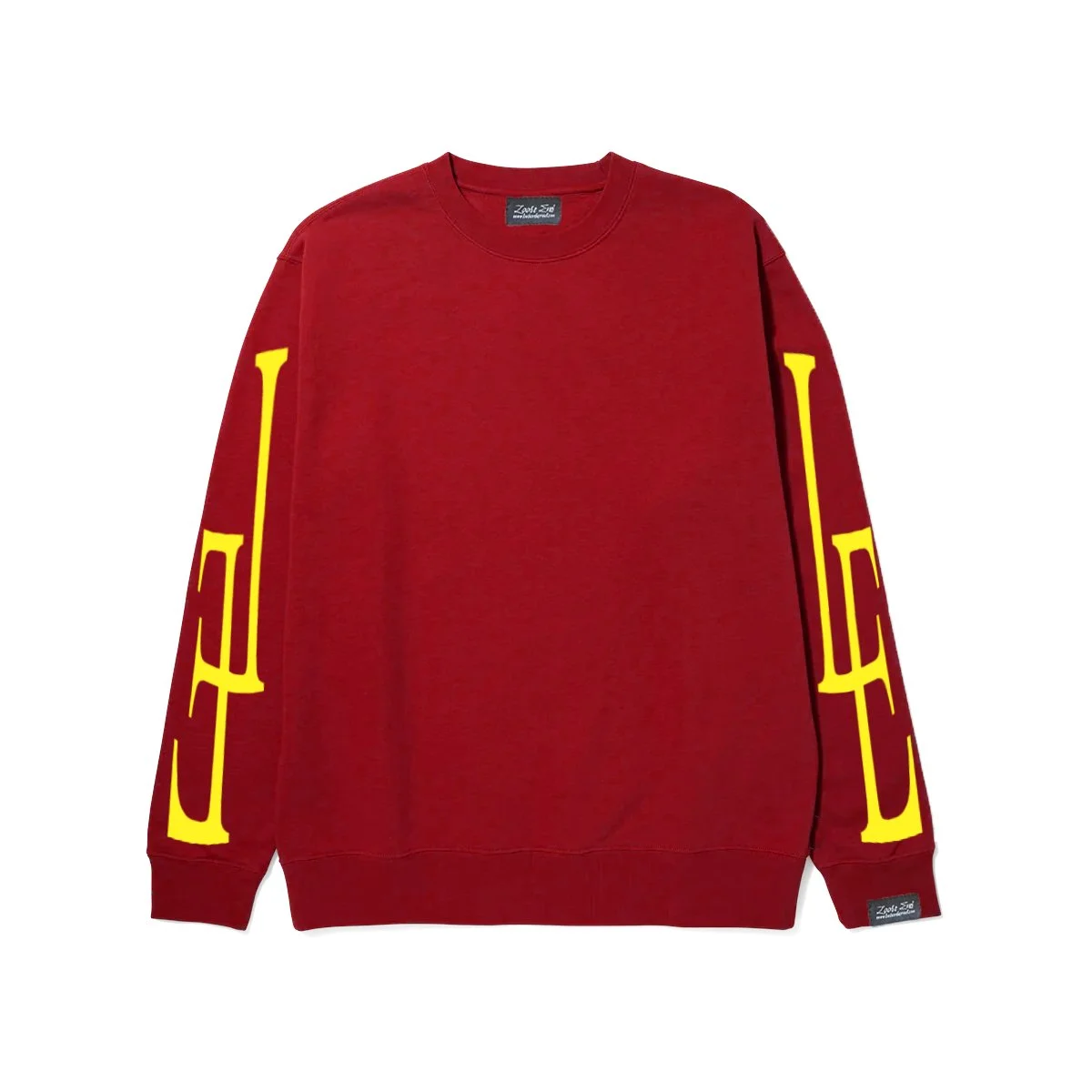 LE Crewneck Yellow & Maroon