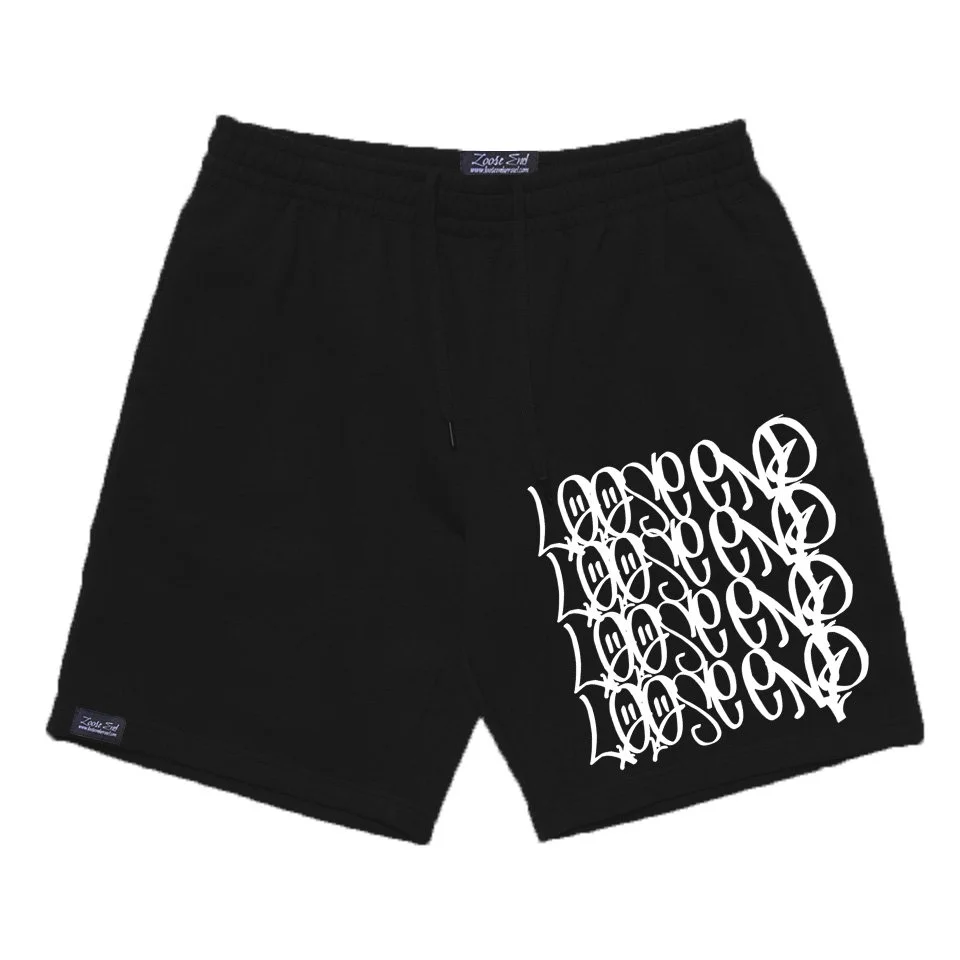 Black Graffiti  Shorts