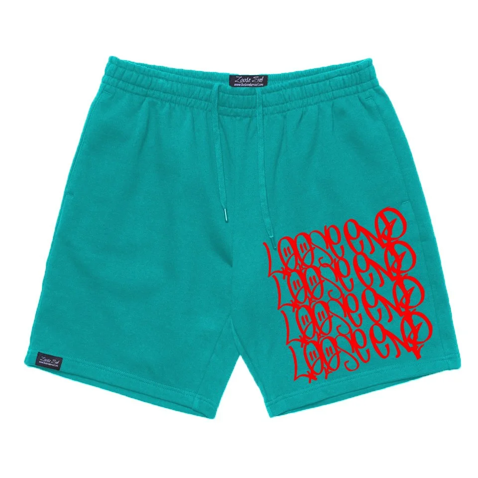 Mint Graffiti Shorts