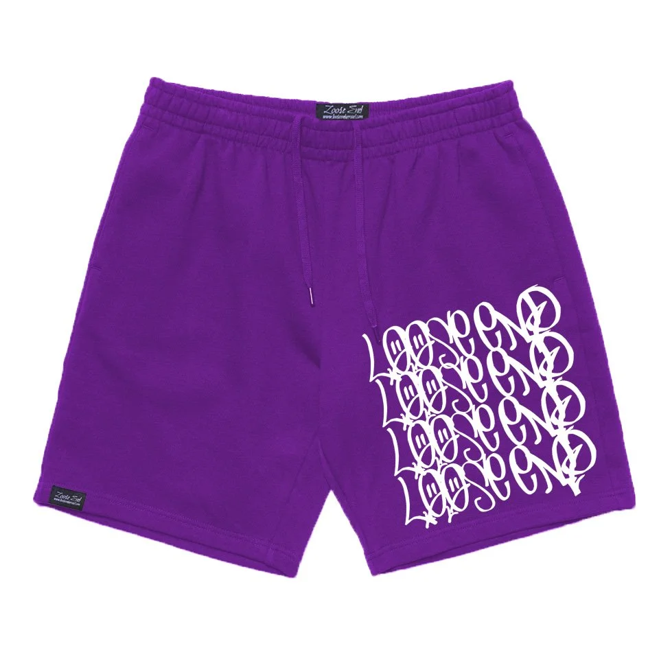 Purple Graffiti Shorts