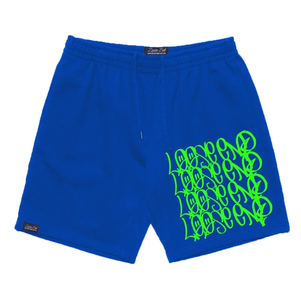 Blue Graffiti Shorts