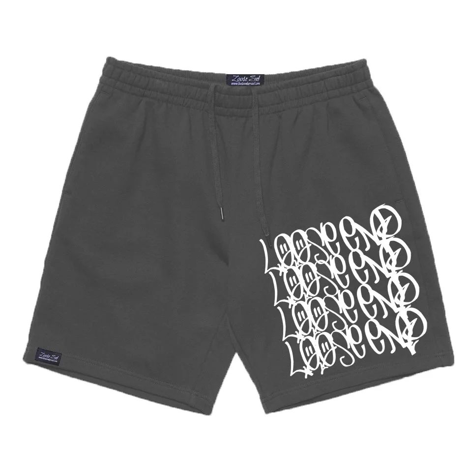 Grey Graffiti Shorts
