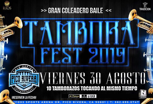 Viernes 30 De Agosto #TamboraFest #picoriverasportsarena #picolandia @lanoriaent @lic.javierrios @tradicion_ent ¡Reserven La Fecha! #ColeaderoBaile