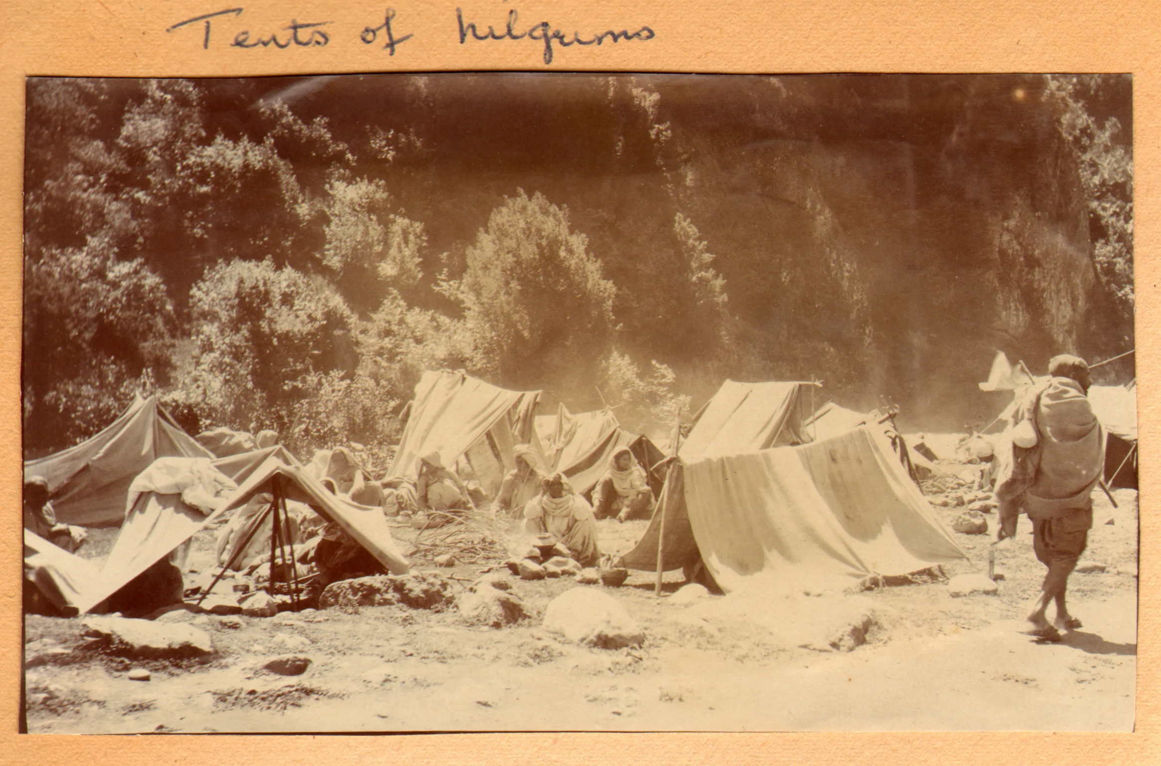 159 1920 Tents of pilgrims, Pahlgam, Kashmir by Ralph Stewart