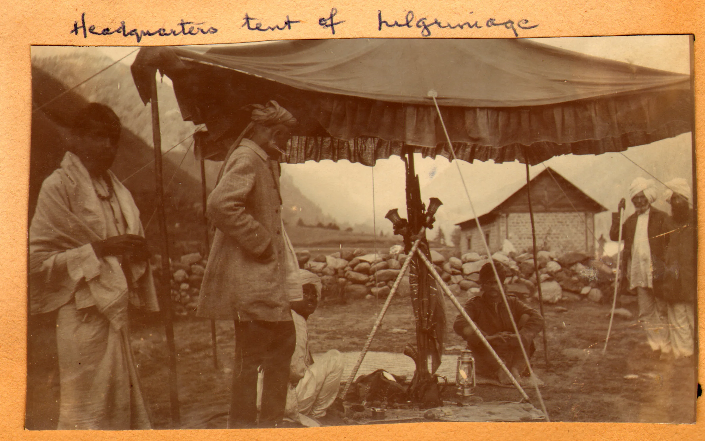 166 1920 Headquarters tent of Amarnath pilgrimage, Pahlgam, Kashmir by Ralph Stewart