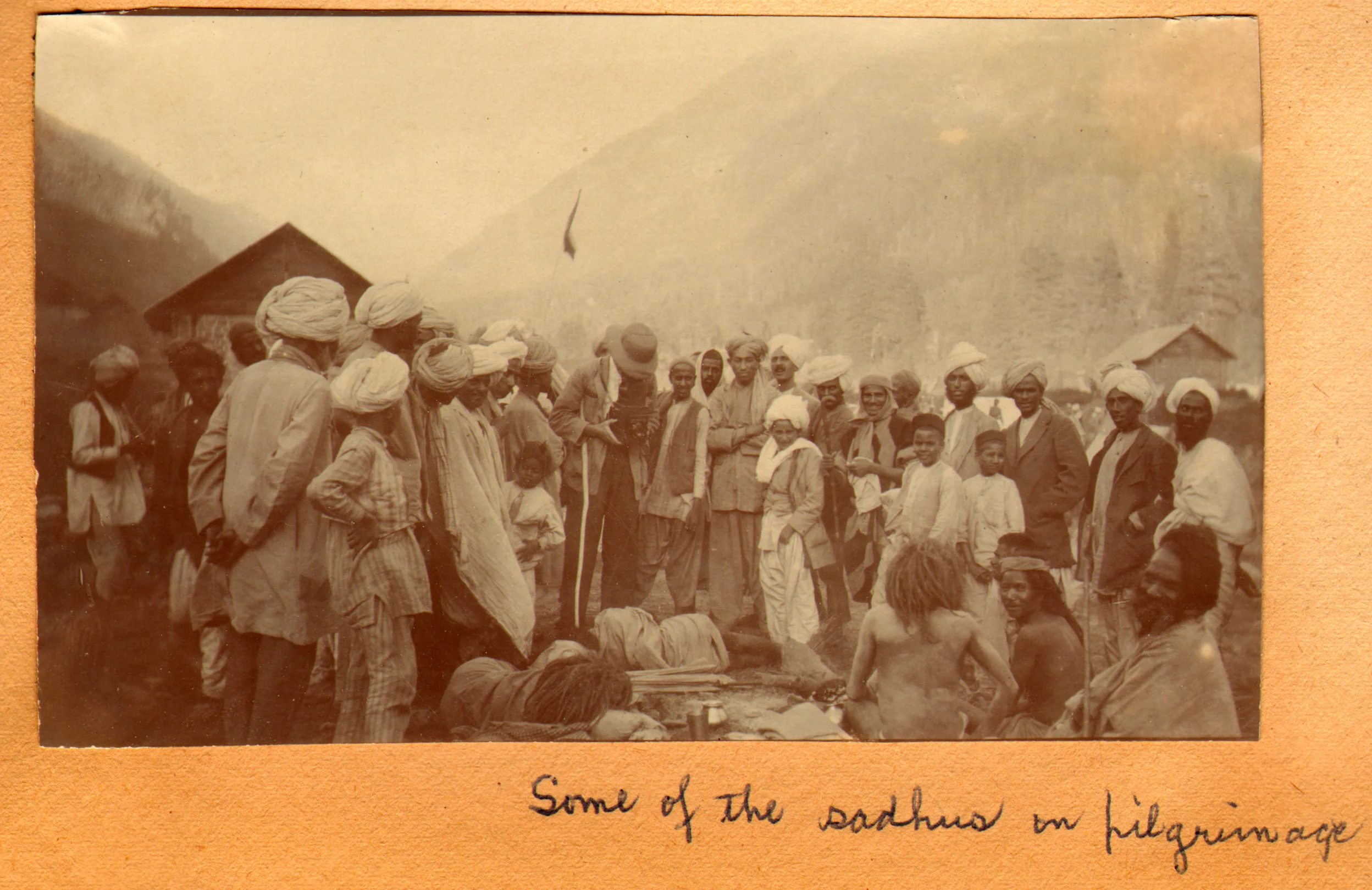 167 1920 Some of the sadhus on Amarnath pilgrimage, Pahlgam, Kashmir by Ralph Stewart