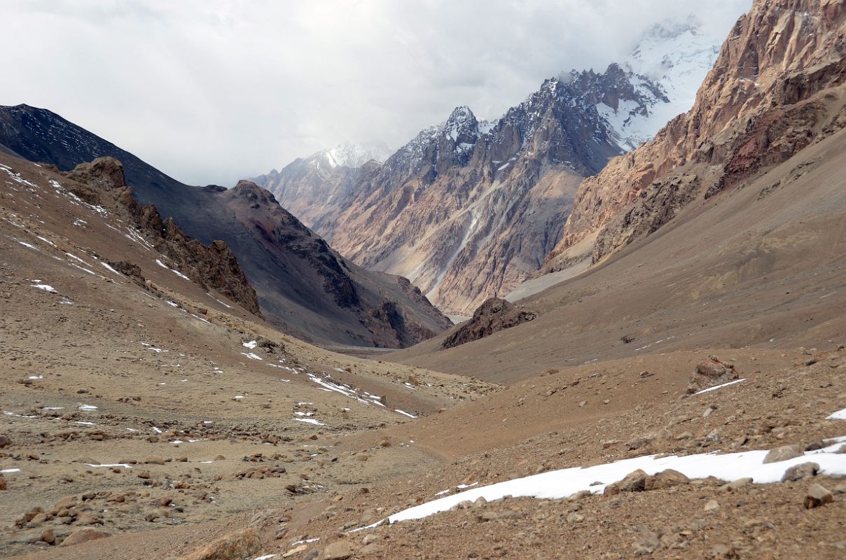 View Of Descent From Aghil Pass 4810m Towards Shaksgam Valley On Trek To K2 North Face In China. Pic credit Jerome Ryan