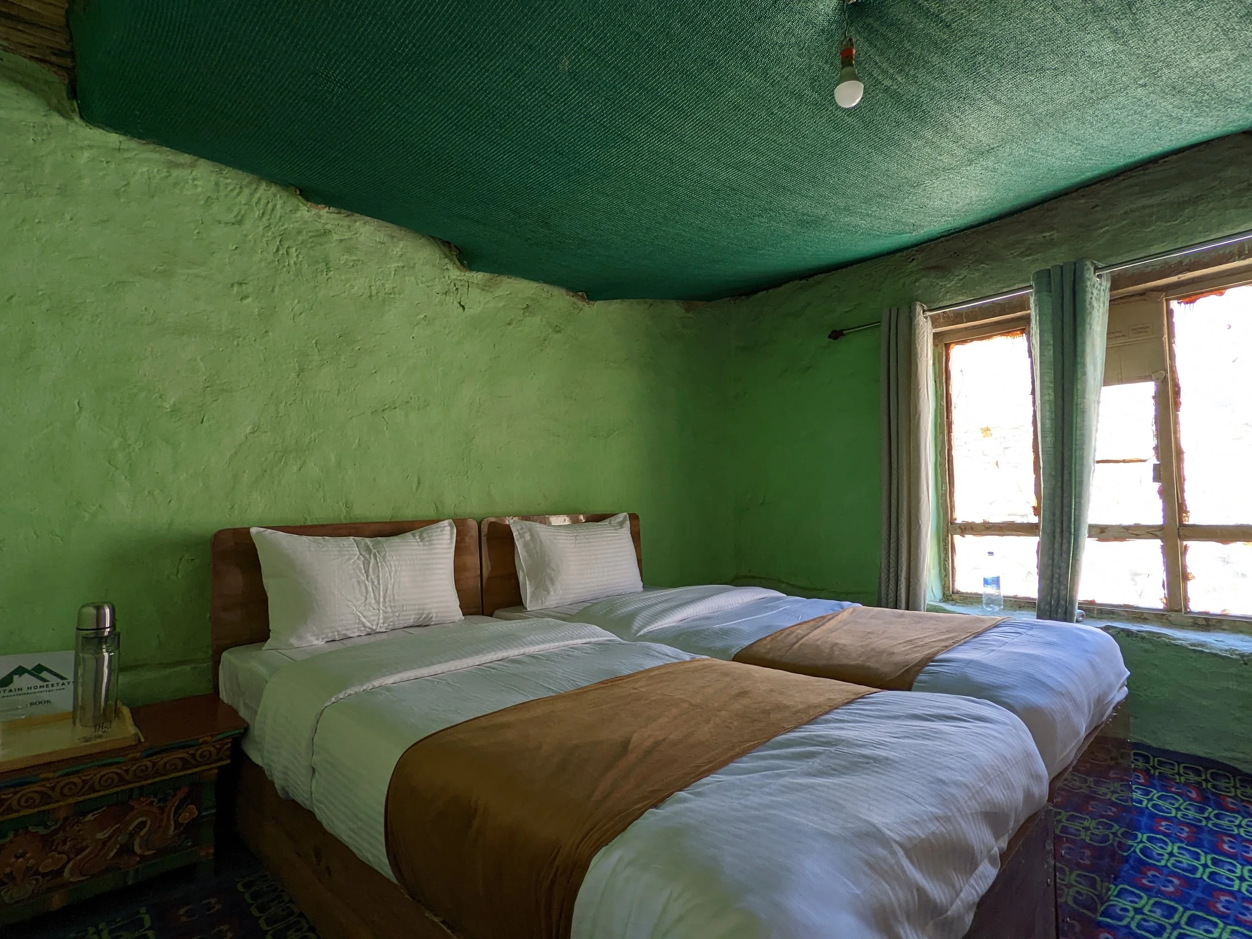 The Guest Room at the Kargiakh Homestay in Zanskar, Ladakh