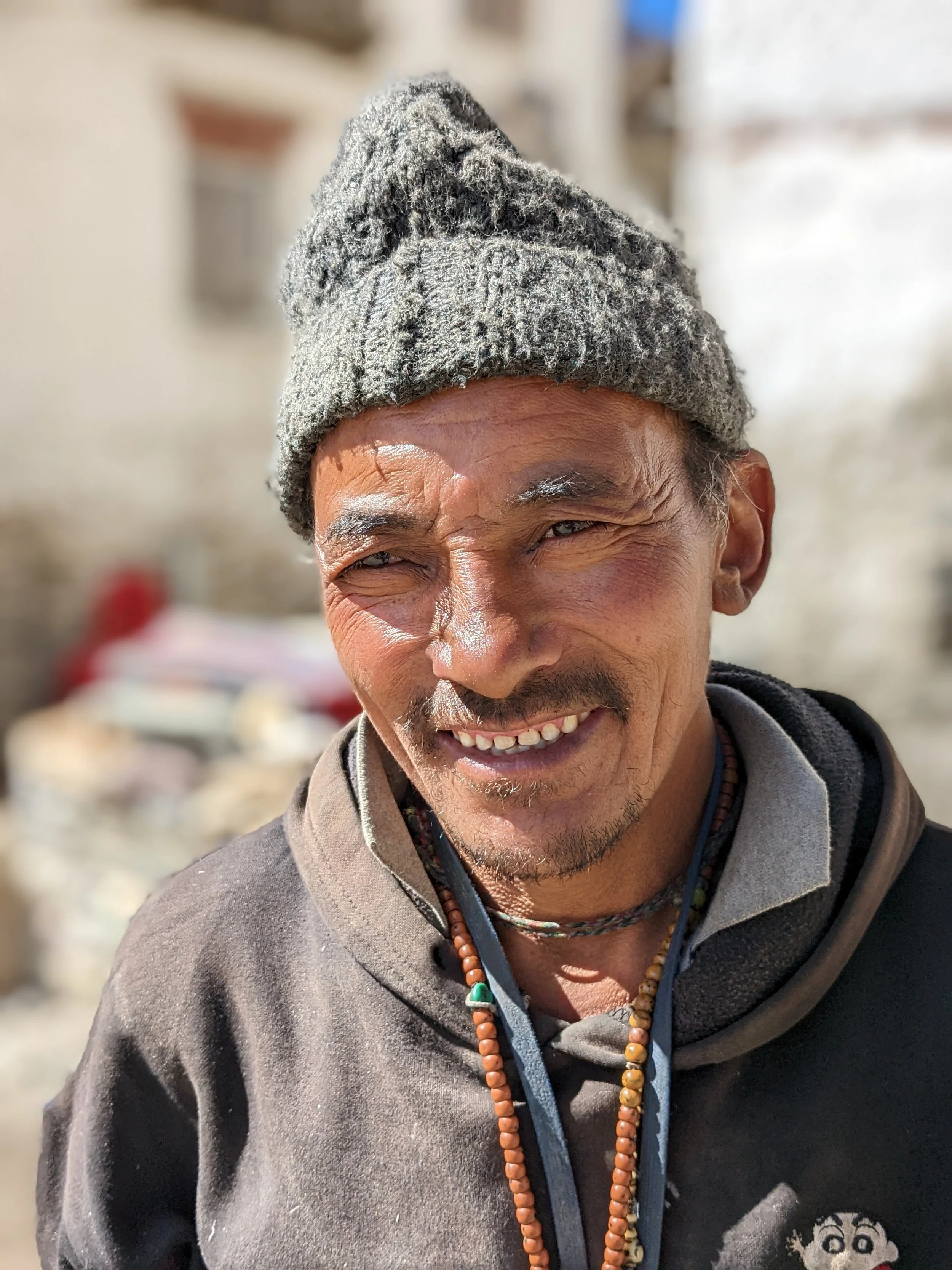 The Host at the Homestay in Karghiak in Zanskar, ladakh