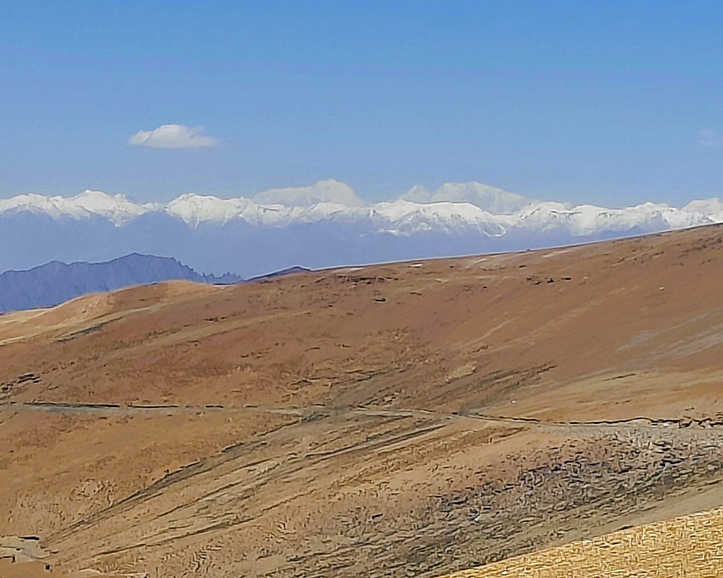The Karakorams from the Tanglang La Pass