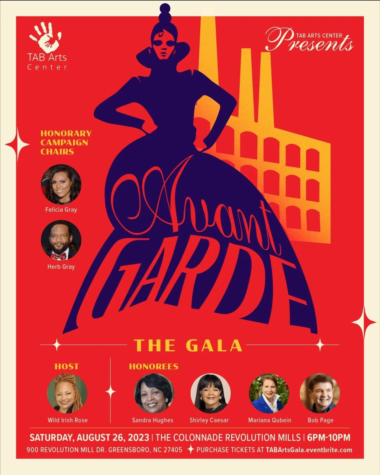 An amazing organization I am a part of is hosting a gala in August. I invite you you come and celebrate the creative community in Greensboro and the mission of @tabartscenter: to maintain access of the Arts for youth and to promote the creative talen