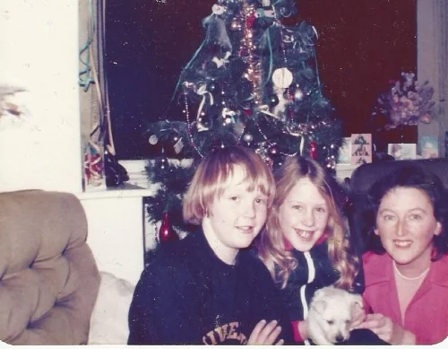 Yvette had her first dog at eight years of age after months of pleading with her parents. The dog was a West Highland Terrier called Polly who enjoyed many happy years.