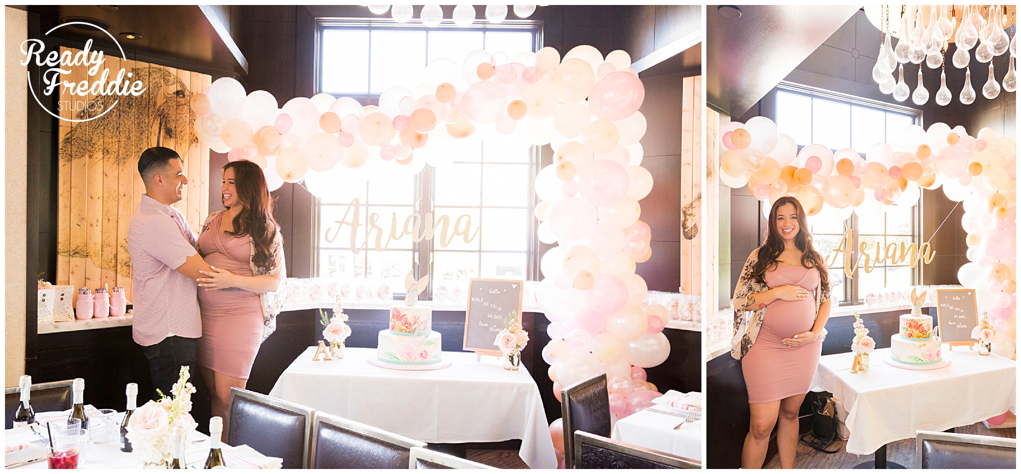 Parents to be celebrating at baby shower