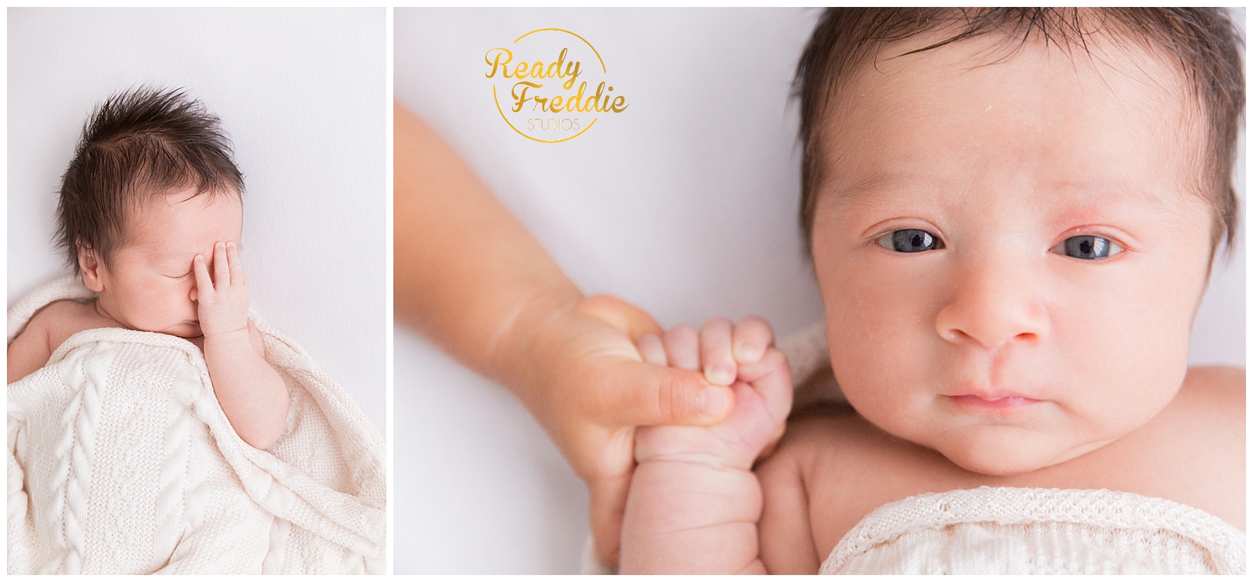 toddler holding newborn hand