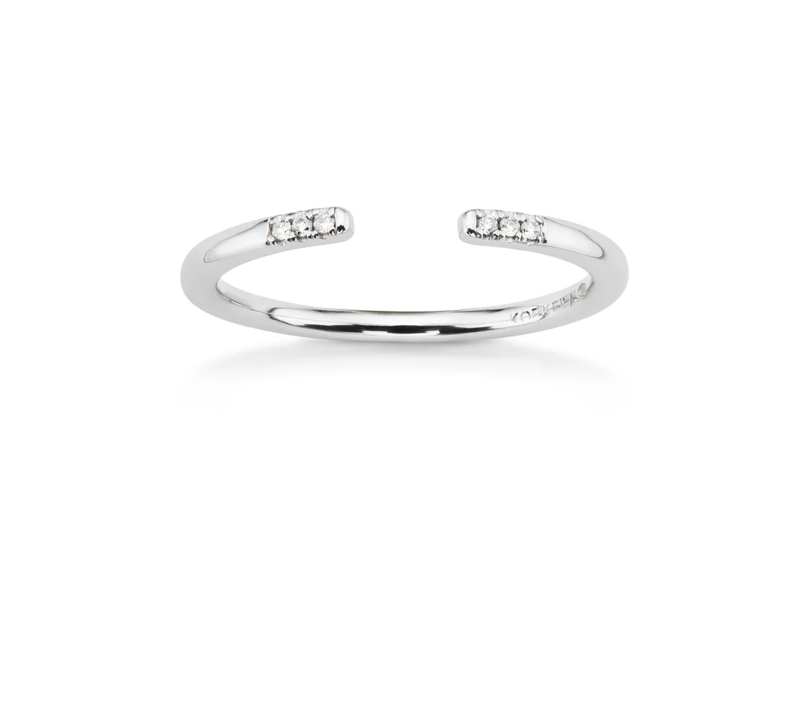 Minimal gap diamond ring