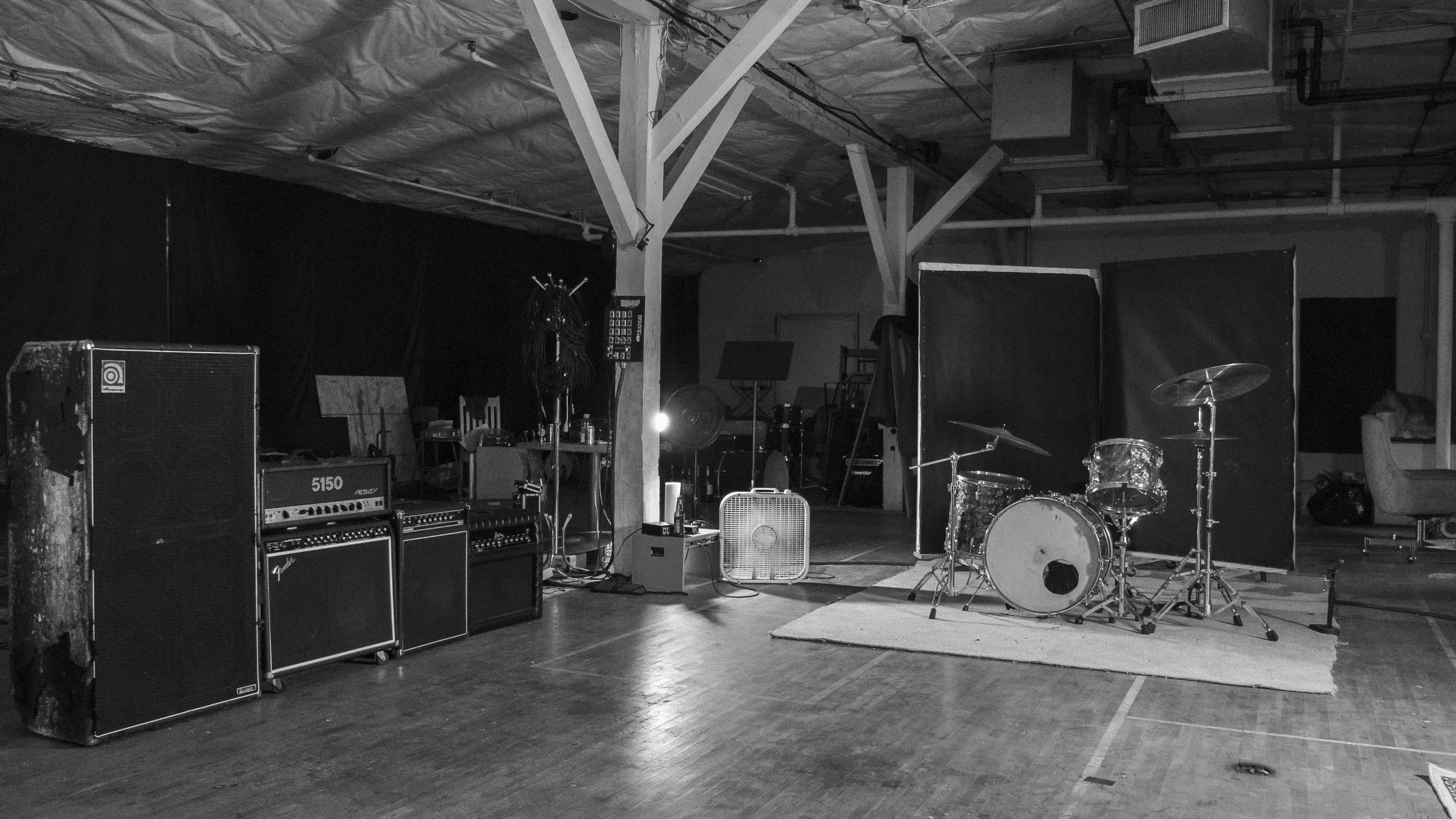 The live room at Abandoned Studios