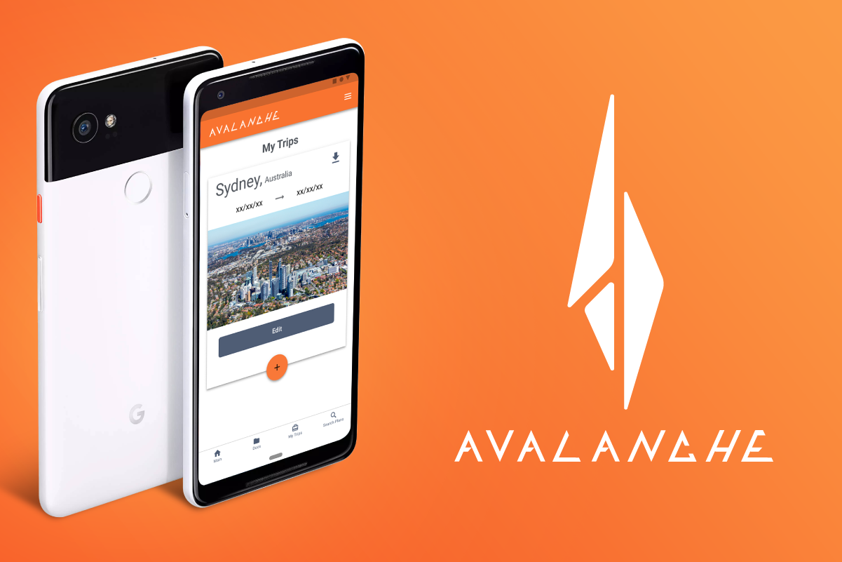 Avalanche Logo + Phone Mockup