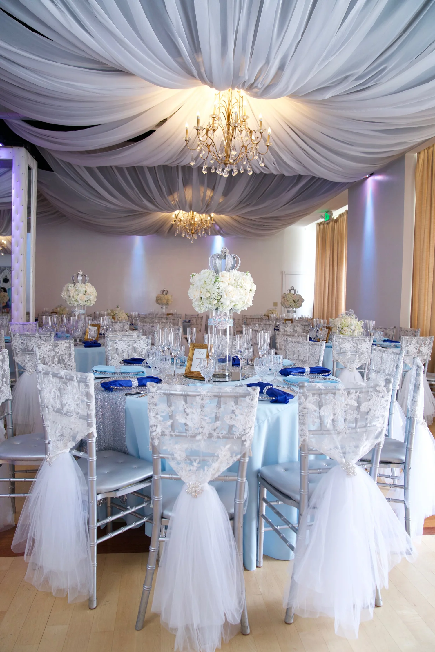 Quinceanera Hall Decorations Blue
