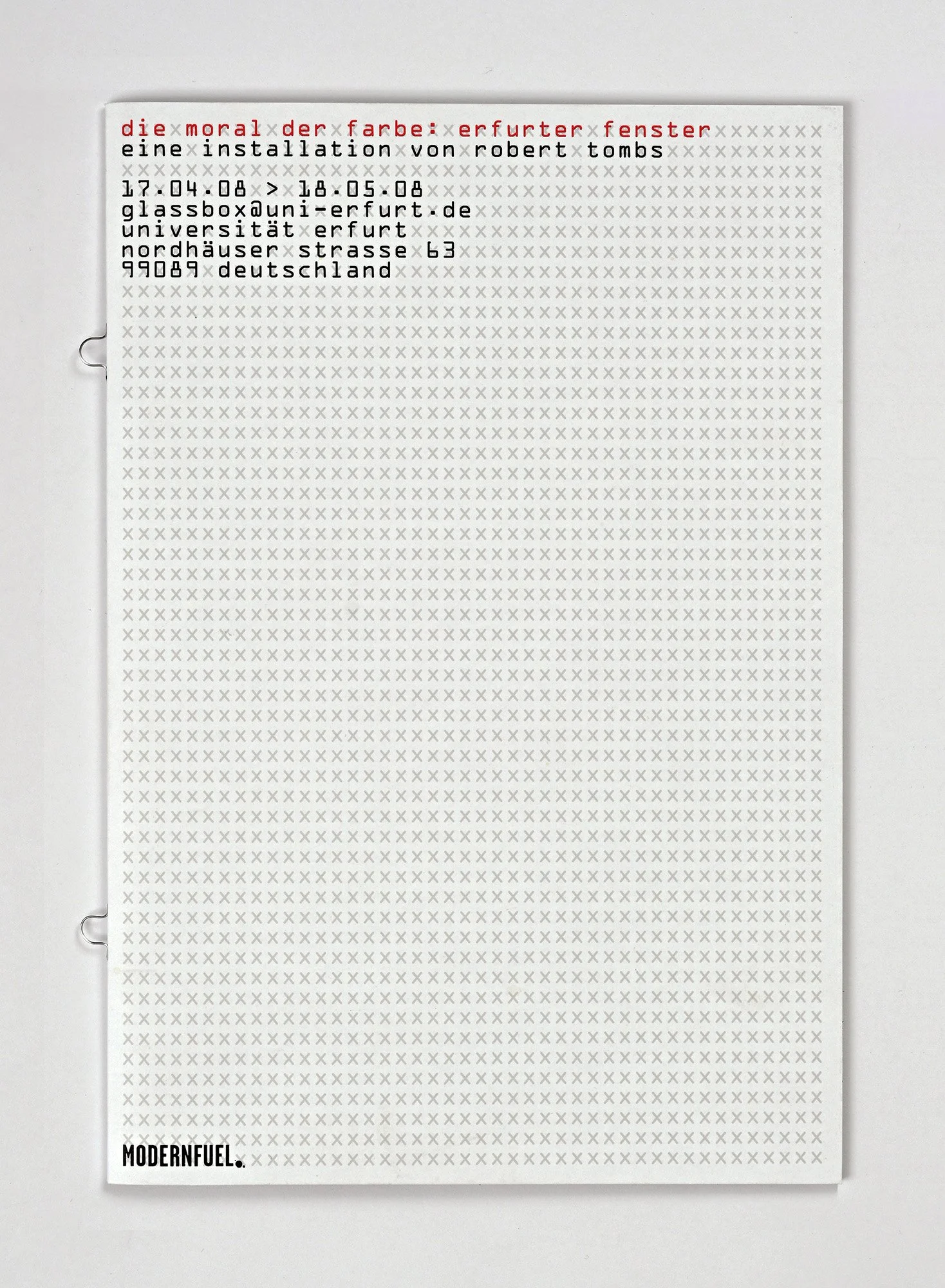 —The Morality of Paint: Erfurt Window. An Installation by Robert Tombs