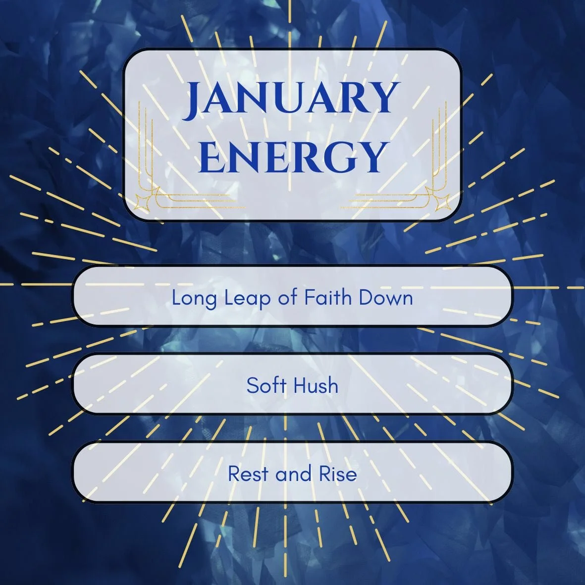 I know it is a bit early to be posting a January energy update. But we have the year energy overview coming up as well, and I want to be sending this all out to clear the way for all the new energy.

This month is going to be an interesting turning p