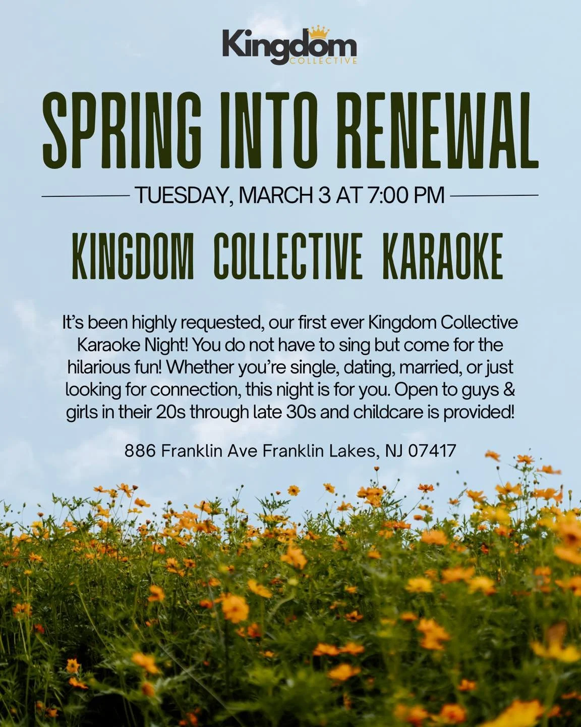 🎤✨ Kingdom Collective Karaoke Night is HERE! ✨🎤

TONIGHT at 7:00 PM we&rsquo;re hosting our highly requested, first-ever Kingdom Collective Karaoke Night and it&rsquo;s going to be SO much fun!

You do not have to sing (no pressure 😅), but you def