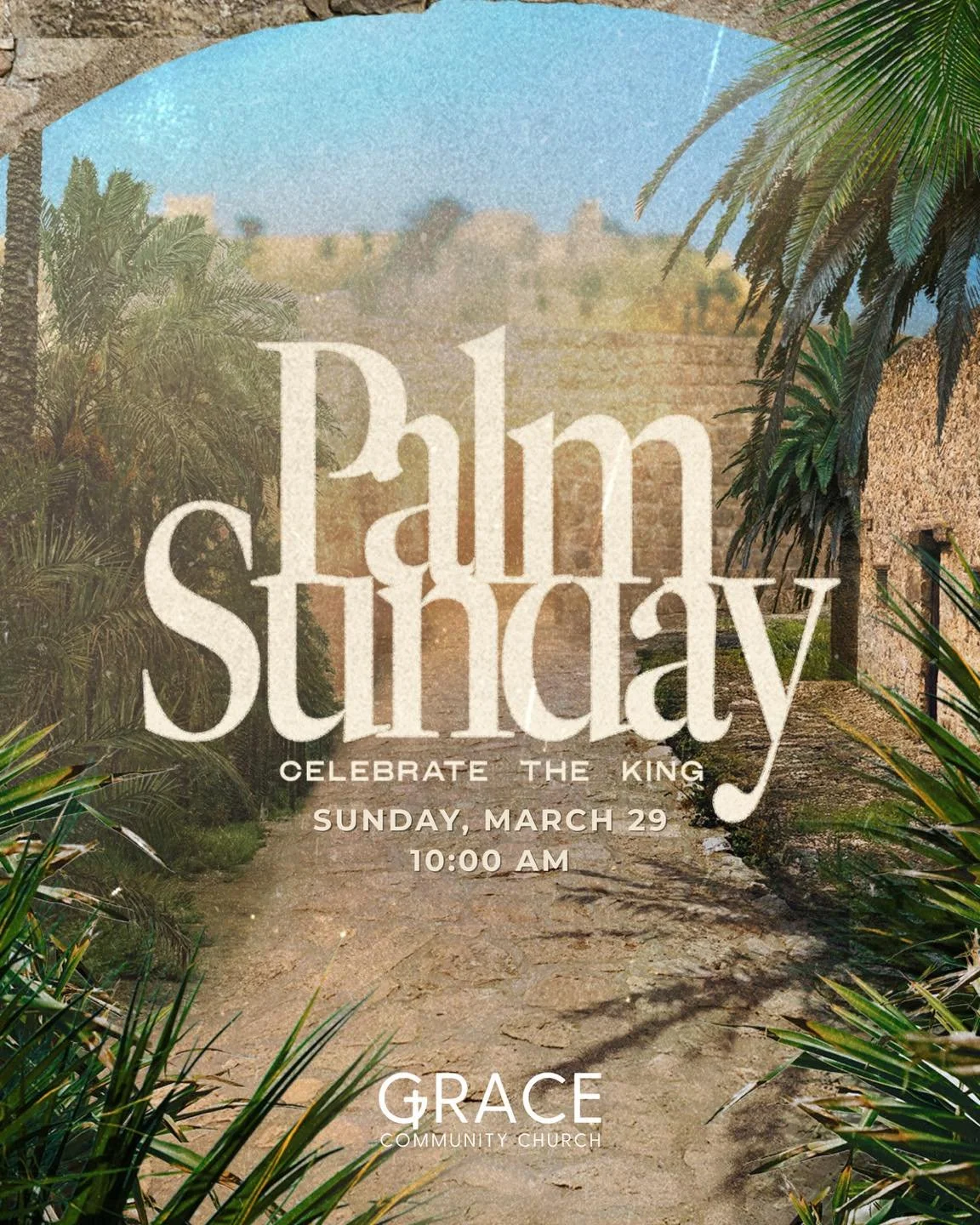 🌿 Join us for Palm Sunday! 🌿
We can&rsquo;t wait to celebrate together as we prepare our hearts for Holy Week.

🗓 Sunday, March 29
⏰ 10:00 AM

Bring your family, invite a friend, and come worship with us!