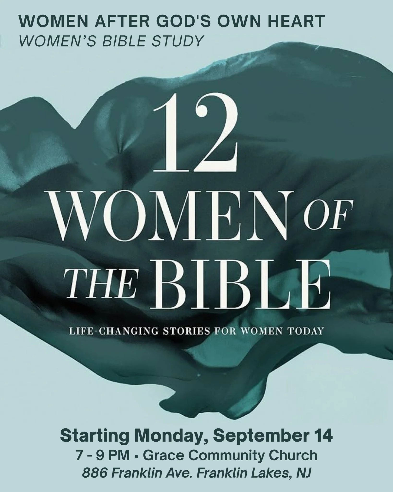 Women&rsquo;s Bible Study Begins Monday, September 14! 

Ladies, you&rsquo;re invited to join us this fall for 12 Women of the Bible: Life-Changing Stories for Women Today, a video-based study exploring the lives of 12 women in Scripture.

Their stor