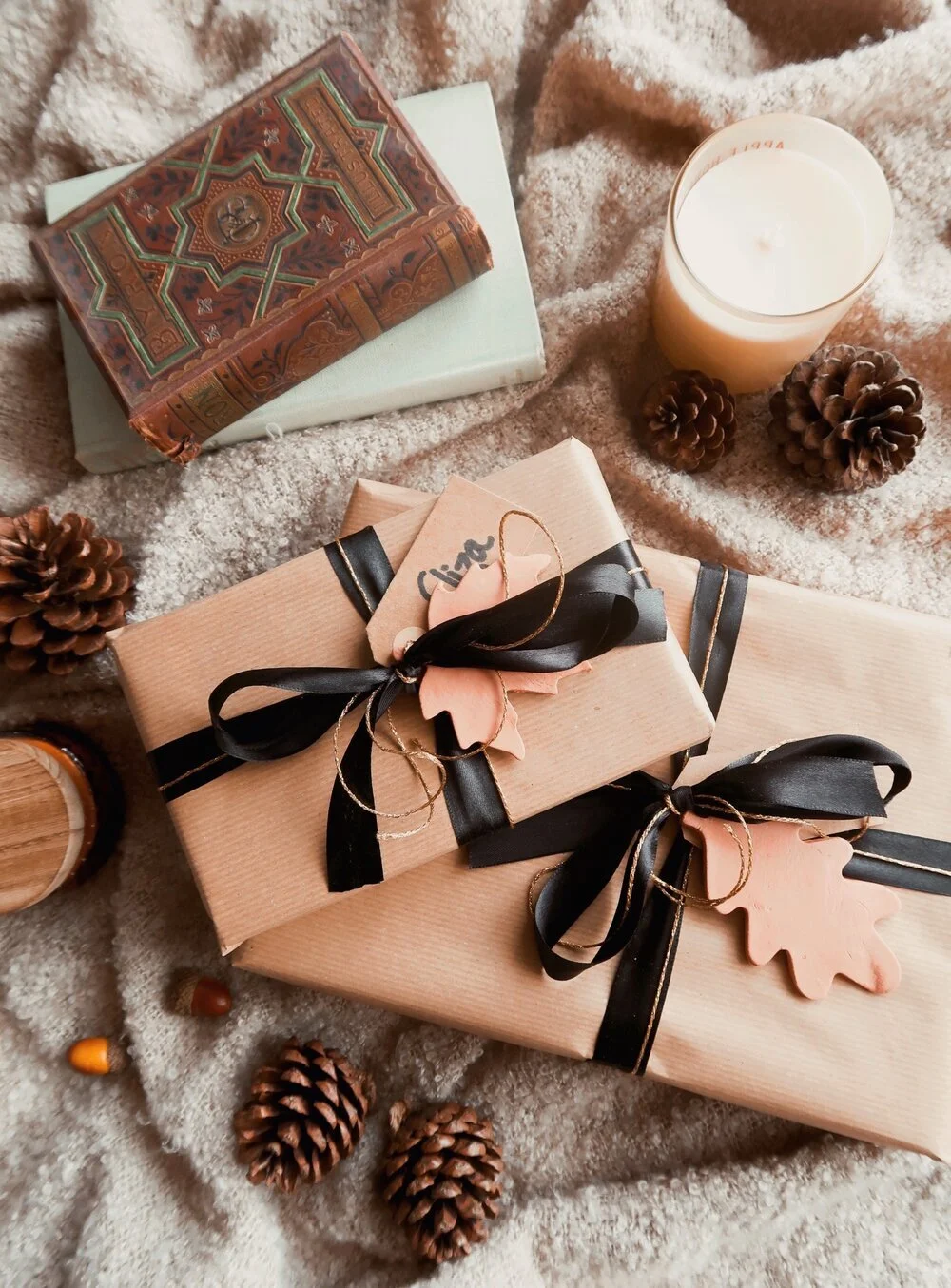 Air Dry Clay Leaf Gift Tags DIY