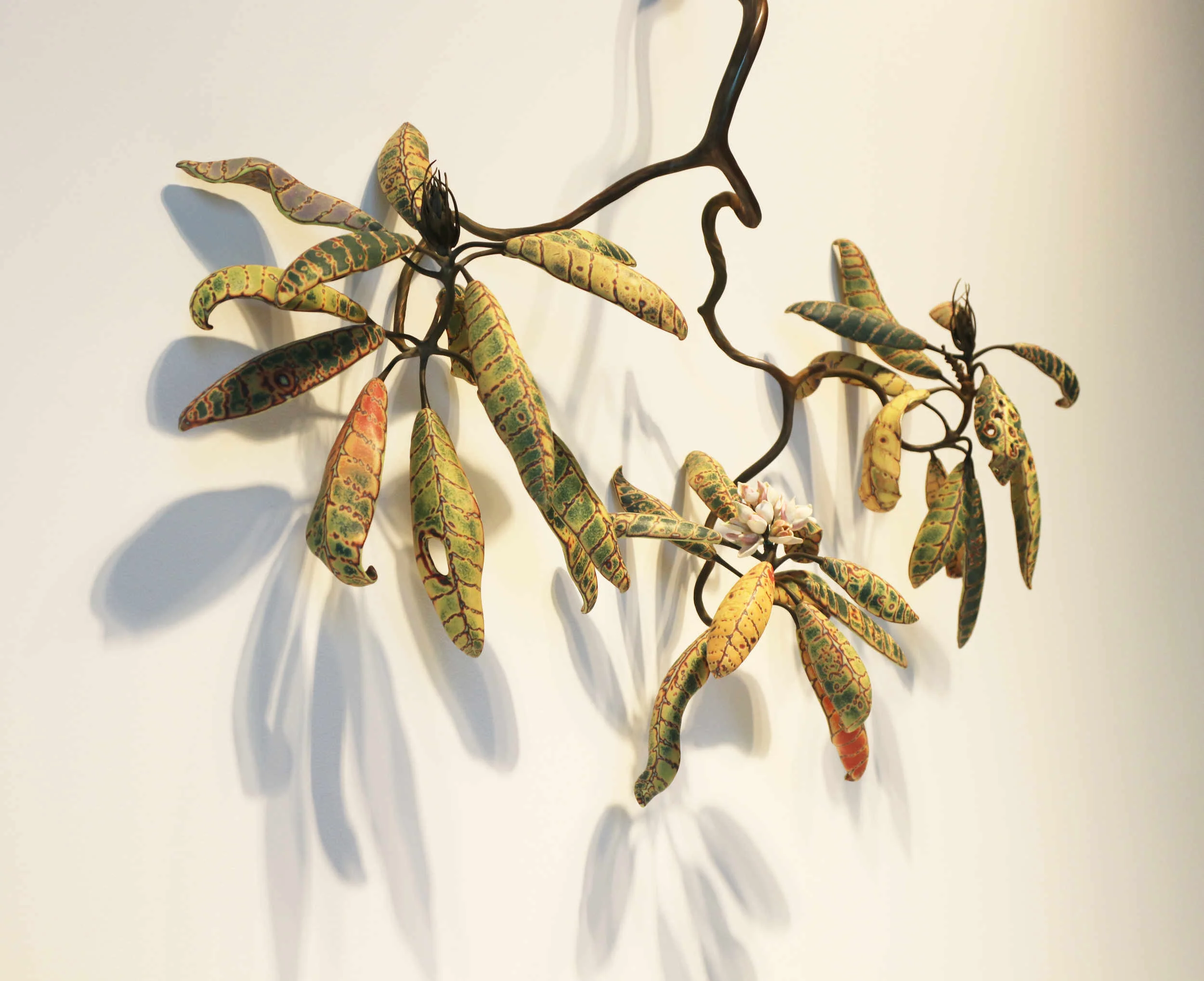 Michael Sherrill, Bumbleberry, Appalacian Moment and New Growth Maquette 1999. Porcelain, abraded glaze, alloy steel.