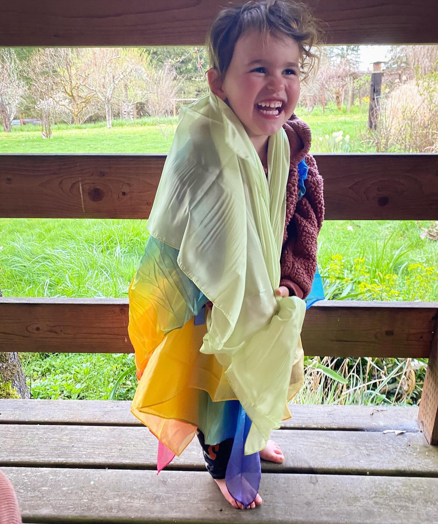 Guess who turned 3 today? This little Juniper. We had a lovely day including a purple angel food cake and a rainbow skirt and wings! 🌈
