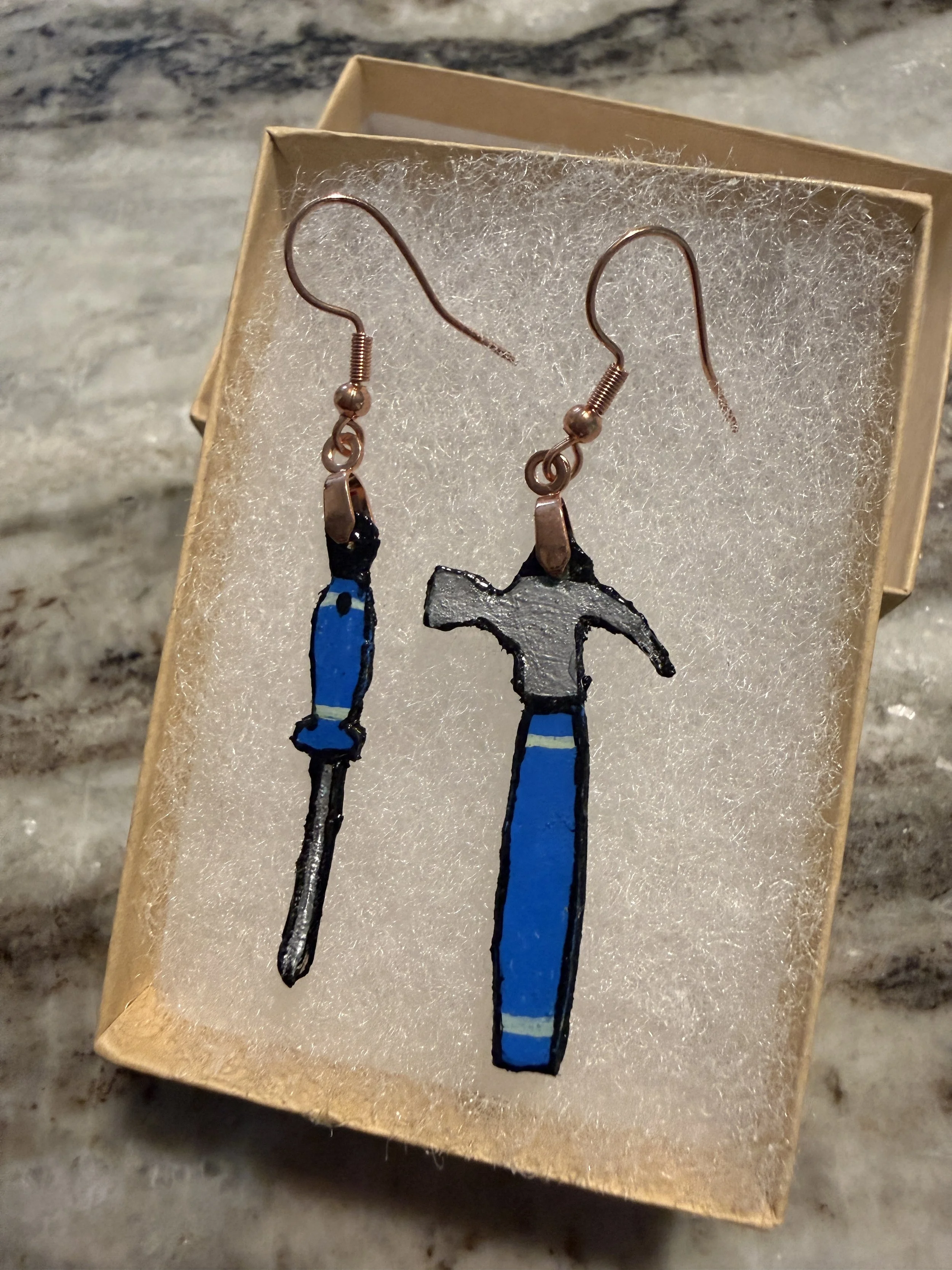 Custom H4h earrings - tools - Melaina .JPG