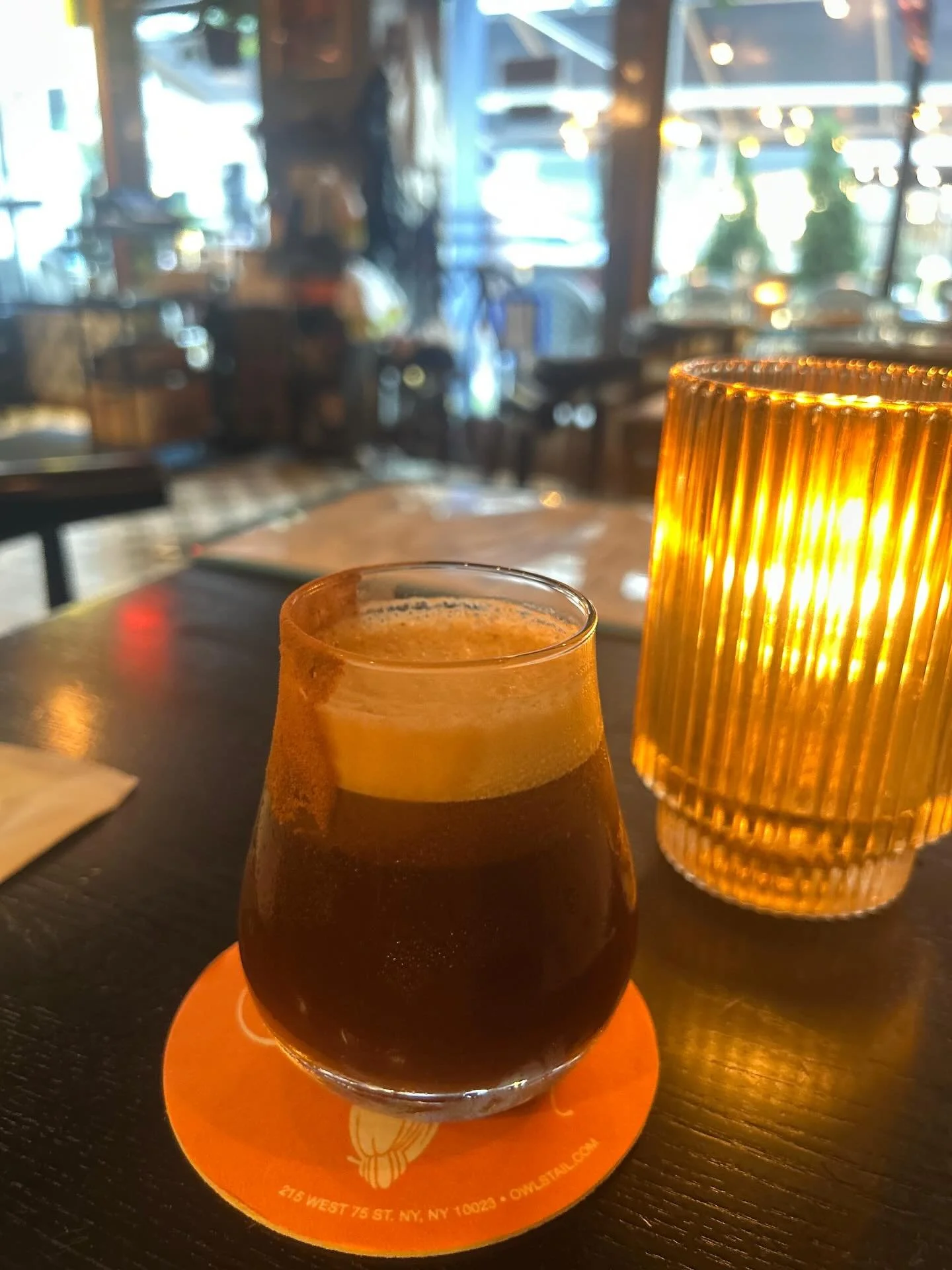 Halloween may be over but it&rsquo;s still Ichibid Crane season here at Owl, Our take on a pumpkin spice martini! Cheers!! 
.
.
.
#cheers #craftcocktails #nyccocktailbar #bartender #bartenderlife #uws #liveyourbestlife #owlstail