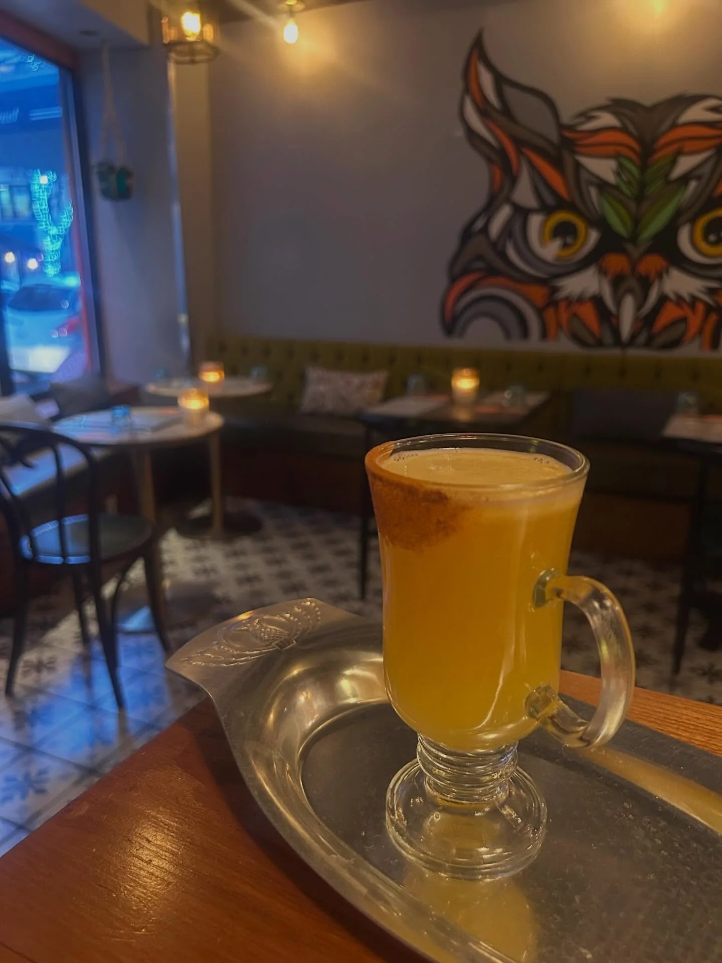 We&rsquo;re keeping it warm (and spicy) on these cold winter nights 
📷: DROP IT LIKE IT&rsquo;S HOT: habanero tequila, ancho Reyes, calvados, orange, lemon, honey (served hot)
.
.
.
#cheers #craftcocktails #nyccocktails #uws #owlstail