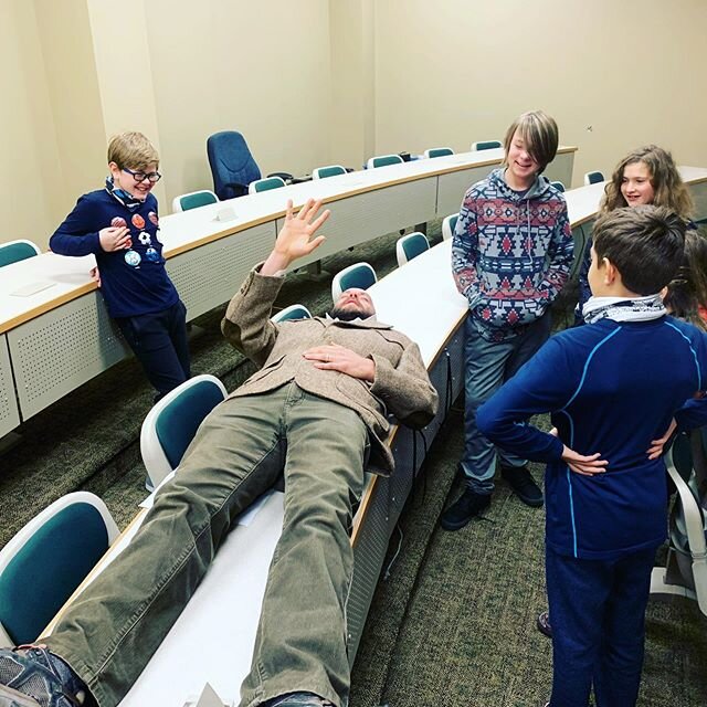 This dramatis personae of Andrew Jackson lying on his death bed seeking redemption, captured the attention and earned giggles of delight from our upper and secondary students.  #youdonthavetosittolearn #montessorieducation