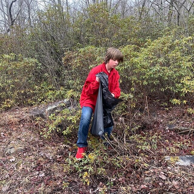 Spontaneous trash clean up on Camp 70.  #daviswv #cleanupyourcommunity