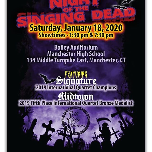 This Saturday, 1:30pm &amp; 7:30pm, Midtown will be performing alongside @signatureqt on the @silkcitychorus show in Manchester CT! Visit their website to purchase tickets. It's going to be an INCREDIBLE show! See you there!