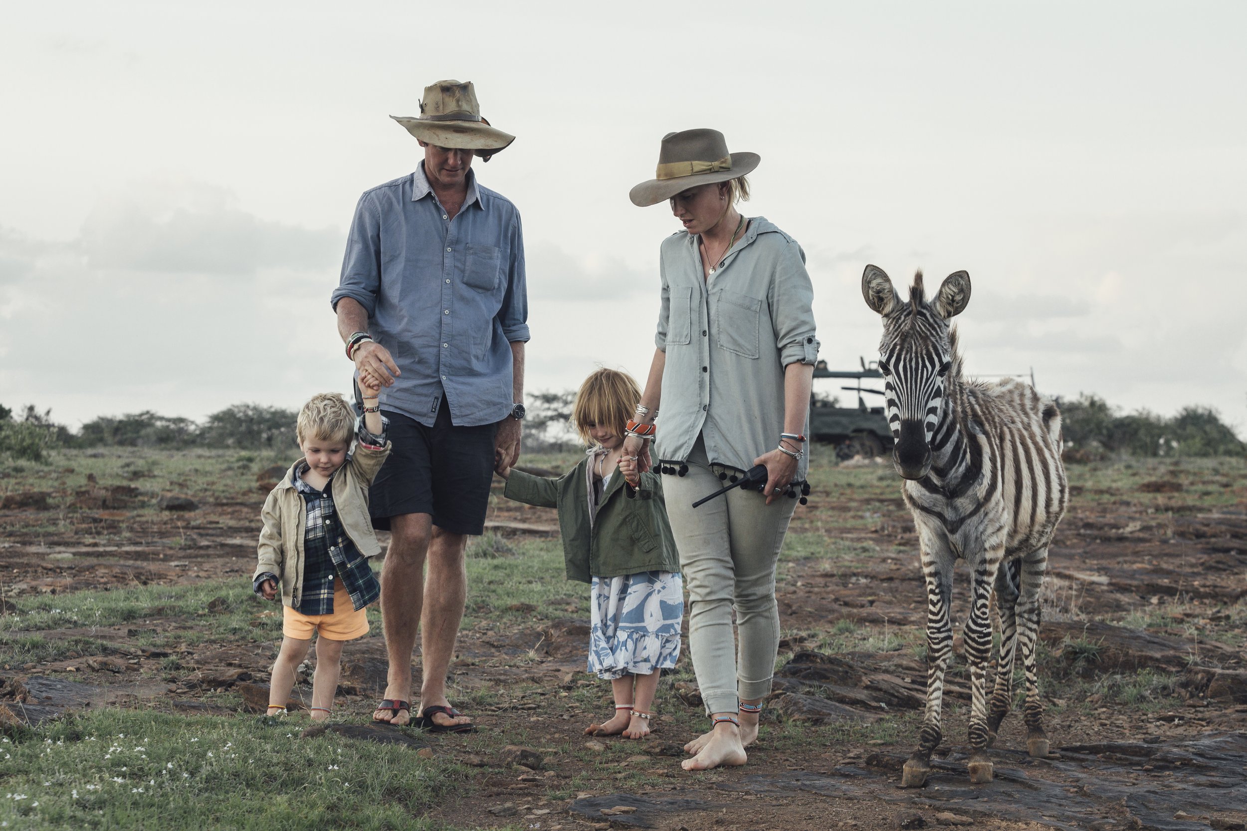 Andrew, Chyulu, the children and their little friend.jpg