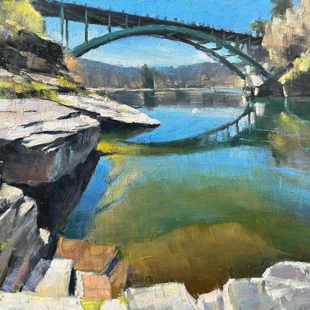 &ldquo;The Narrows&rdquo; 8x10&rdquo; oil painting by @jay_brooks_artist 🎨⁠
⁠
Recently sold by @therivergallery 🖼️ in #narrowsburgny⁠
⁠
⁠
#art #oilpainting #landscapepainting #thenarrows #upperdelawareriver #narrowsburgbridge #welcometonarrowsburg 