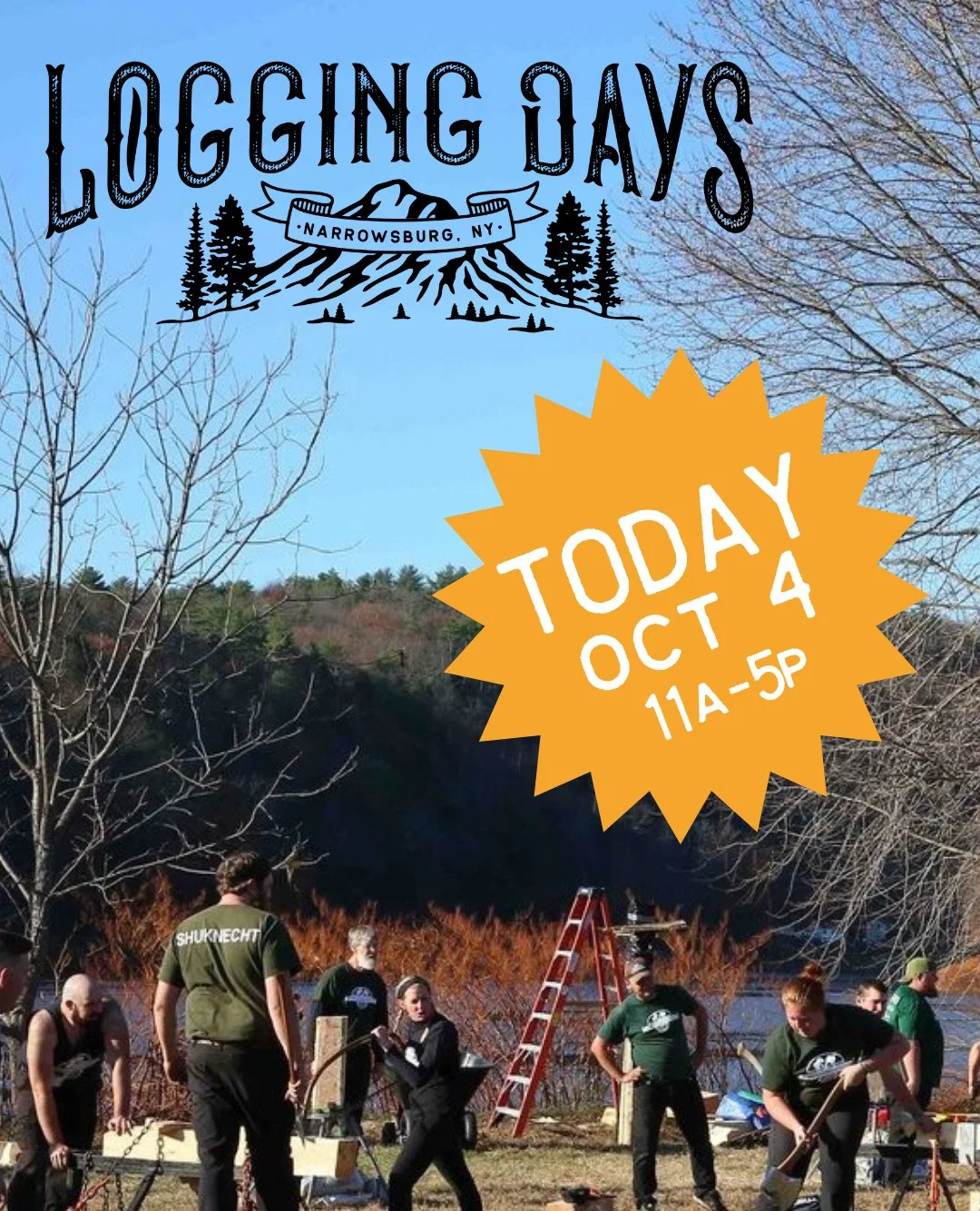 Today is the day! The Narrowsburg Logging Days is here! Think: fresh eats, local makers, live demos, and plenty of small-town magic. ✨⁠
⁠
🪵 When: Saturday, Oct 4 | 11&ndash;5⁠
📍 Where: DeMauro Lane, Narrowsburg⁠
⁠
Come browse, snack, and hang with: