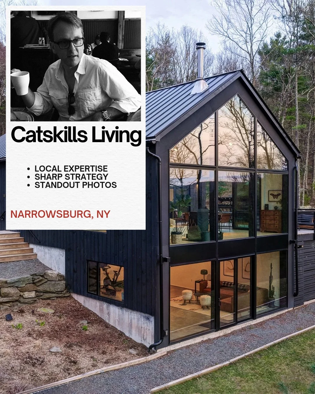 🏡 Buying or selling a place in the Catskills? Erik Freeland knows this neck of the woods.⁠
⁠
With more than 25 years of local living and a background in NYC real estate, Erik brings both a deep knowledge of the region and a sharp eye for what makes 
