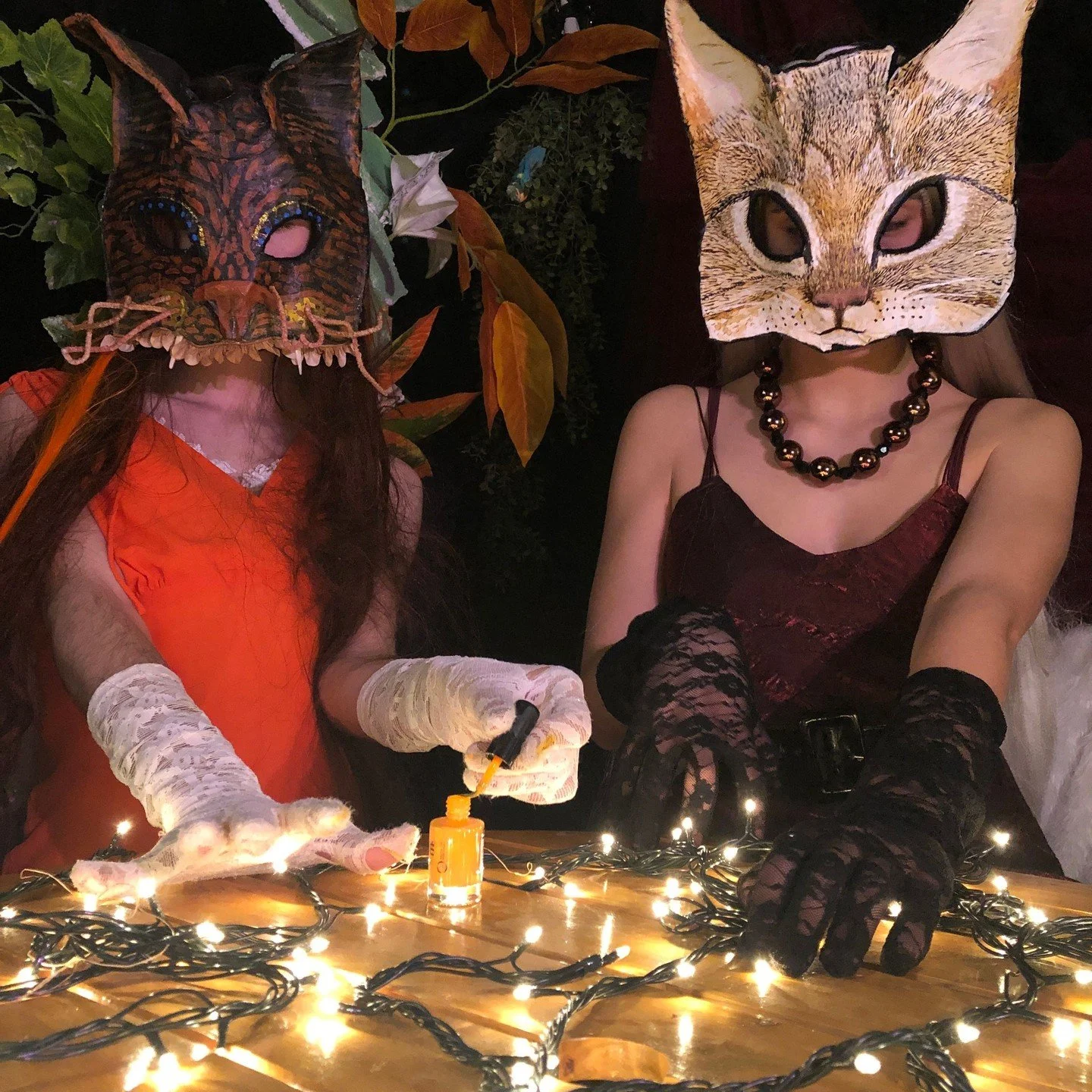 Handmade masks for theater, Halloween, parties, masquerades and fun times #cat #maskart #catmask #crookedcrowmasks