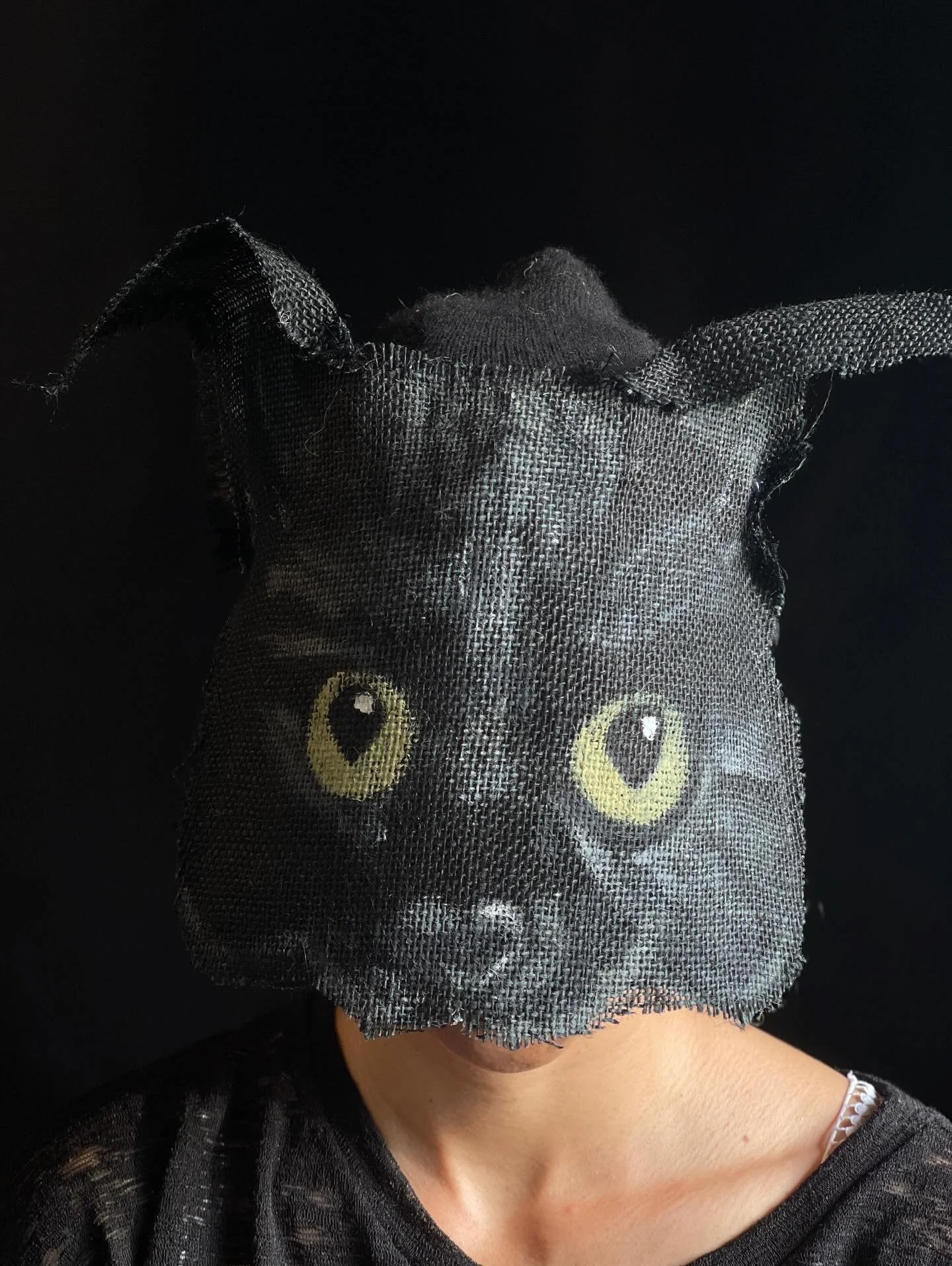 Handmade masks for theater, Halloween, parties, masquerades and fun times #blackcat #maskart #catmask #crookedcrowmasks