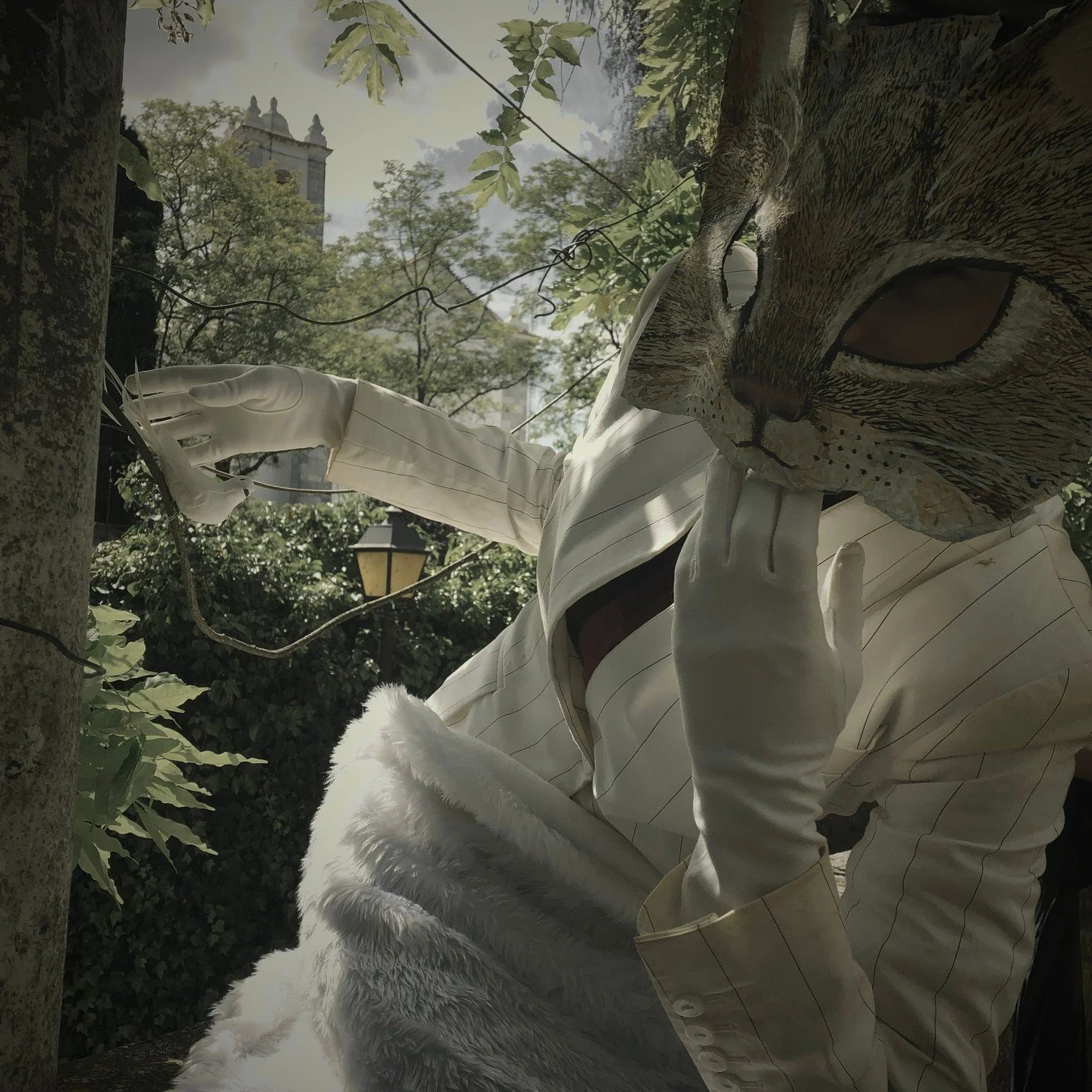 Handmade masks for theater, Halloween, parties, masquerades and fun times #cat #maskart #catmask #crookedcrowmasks