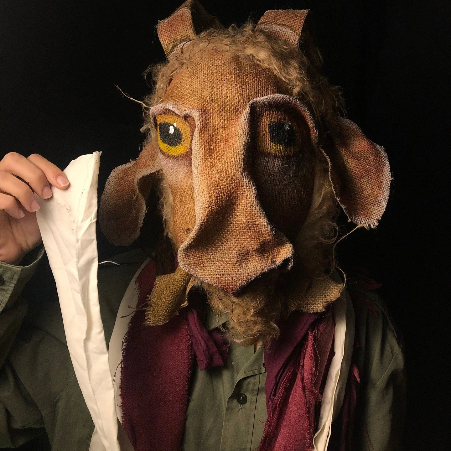 Handmade masks for theater, Halloween, parties, masquerades and fun times #goat #maskart #goatmask #crookedcrowmasks