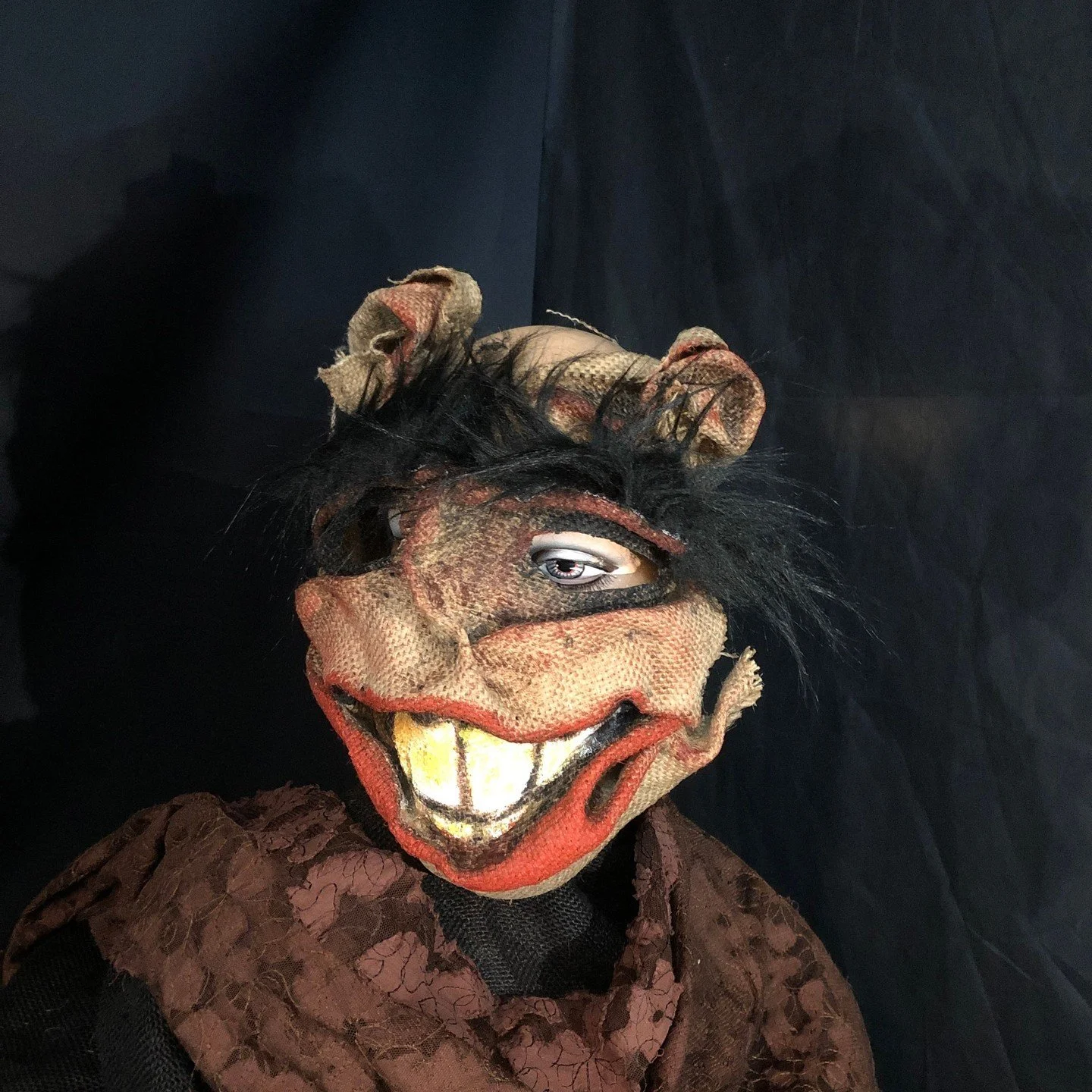 Handmade masks for movies,, Halloween, parties, masquerades and fun times  #maskart #mask #props #cryptid #crookedcrowmasks